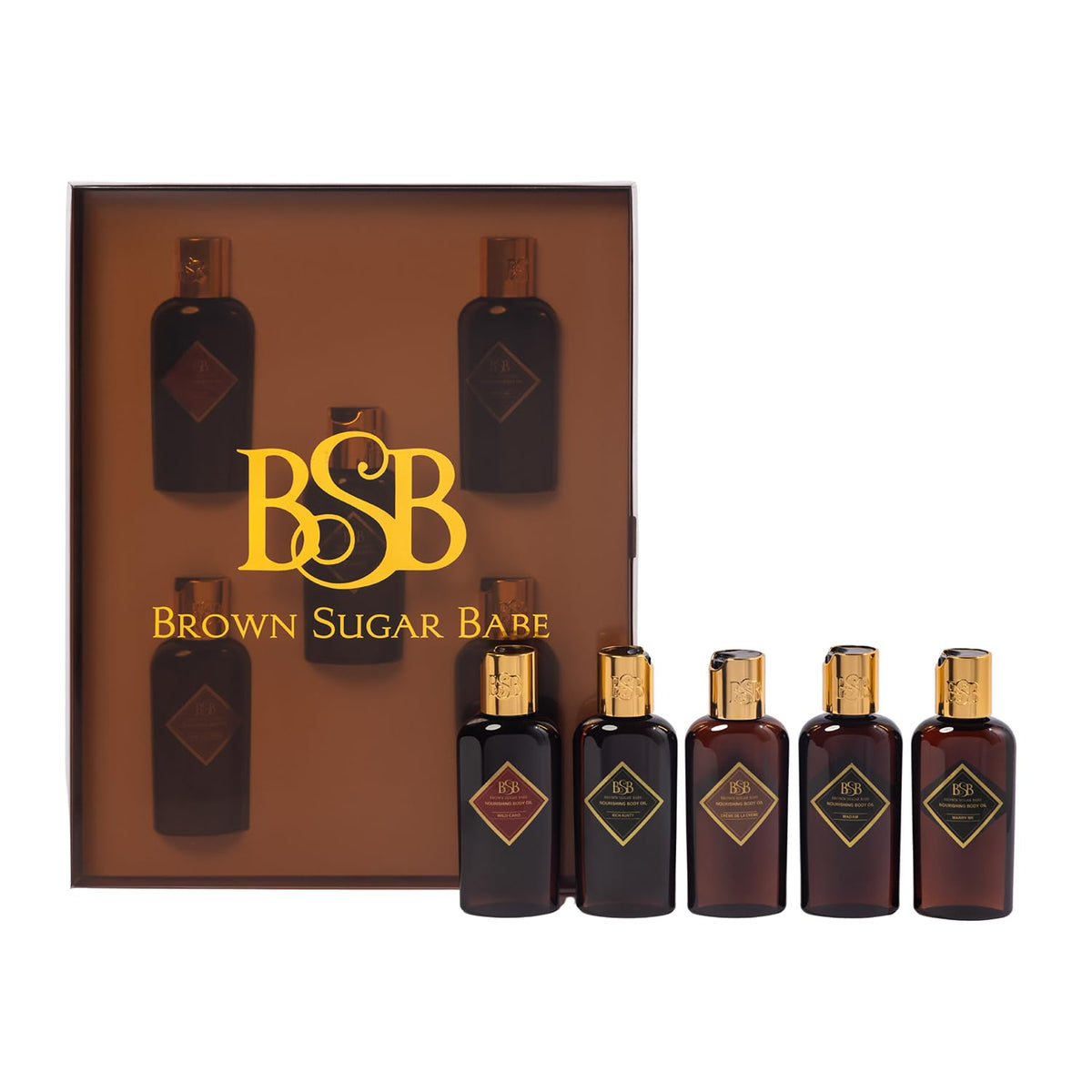 Brown Sugar Babe gift box front view showing elegant packaging and perfect presentability