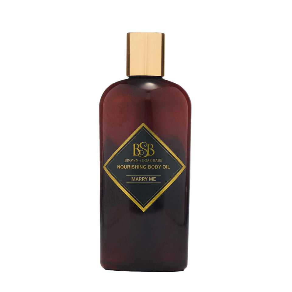Brown Sugar Babe front bottle showing elegant packaging and fragrance benefit