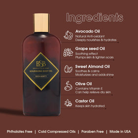 Brown Sugar Babe hand absorbing oil showing non-greasy finish benefit