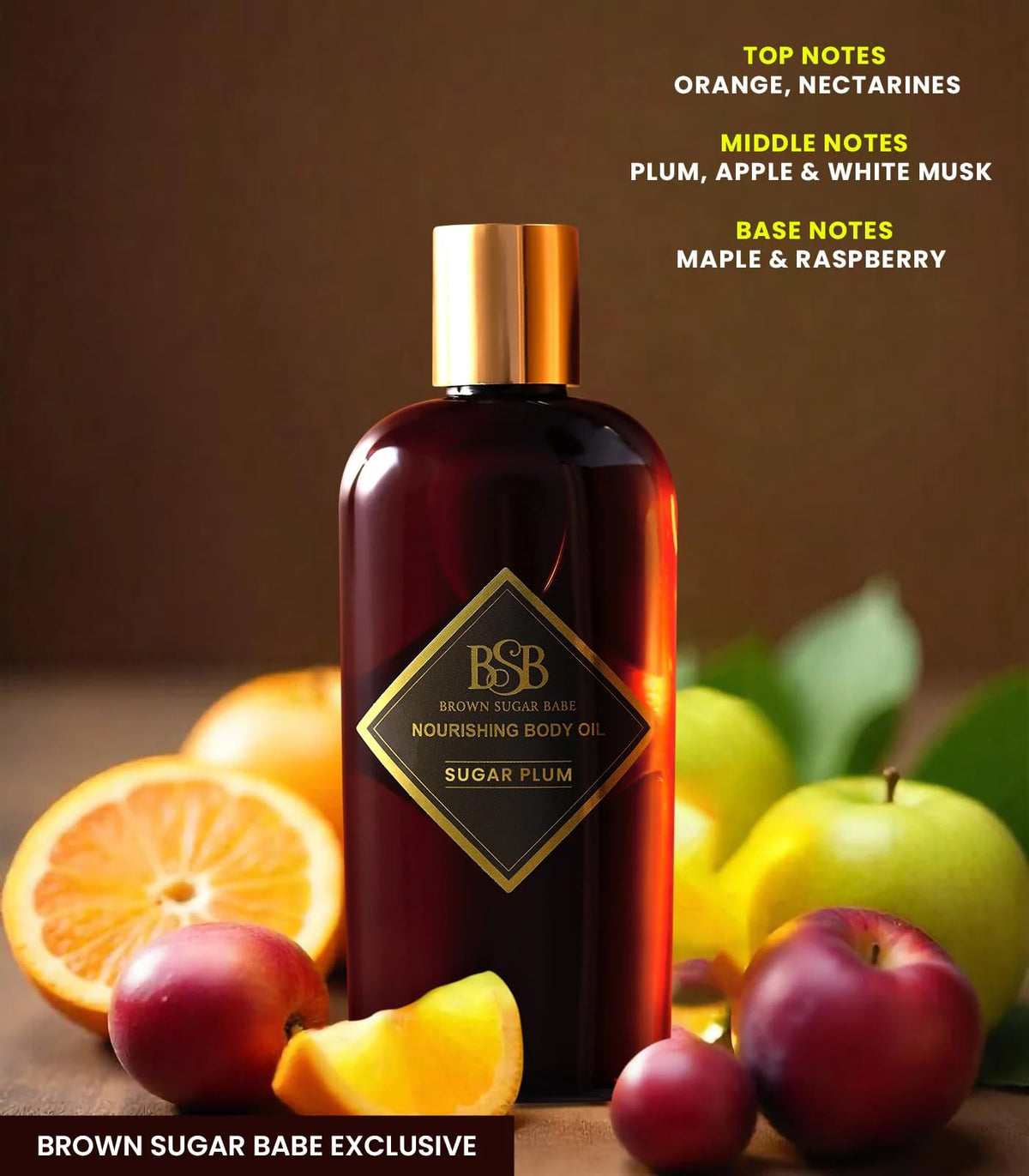 Brown Sugar Babe label close-up highlighting ingredients and clean promise