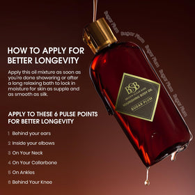 Brown Sugar Babe bottle on bathroom vanity conveying daily ritual and luxury