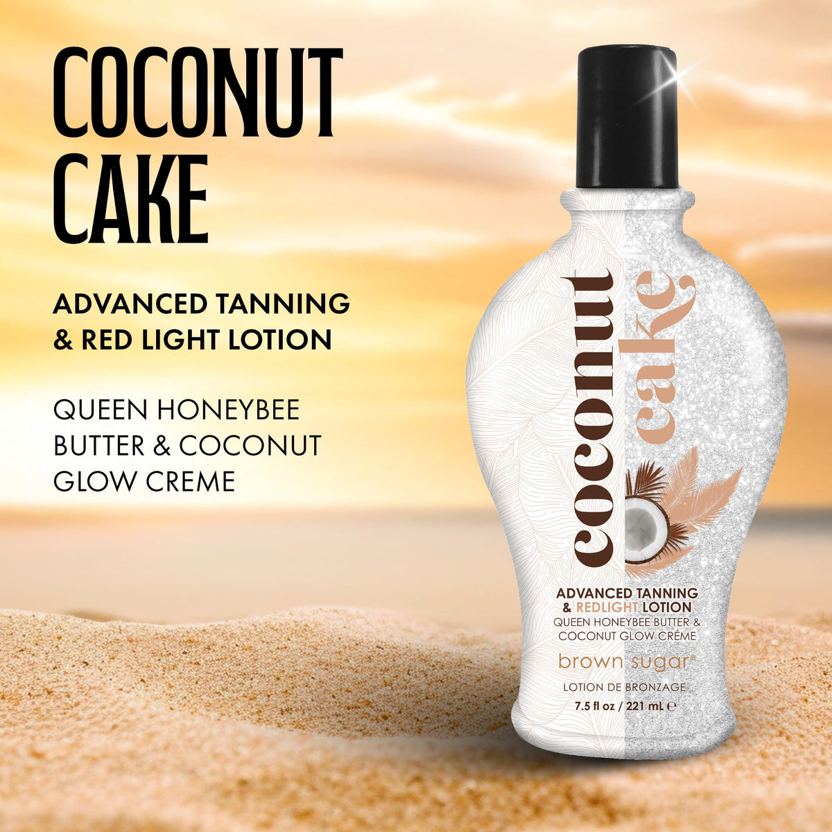 Brown Sugar lotion texture dispensed on hand showing creamy consistency for smooth application
