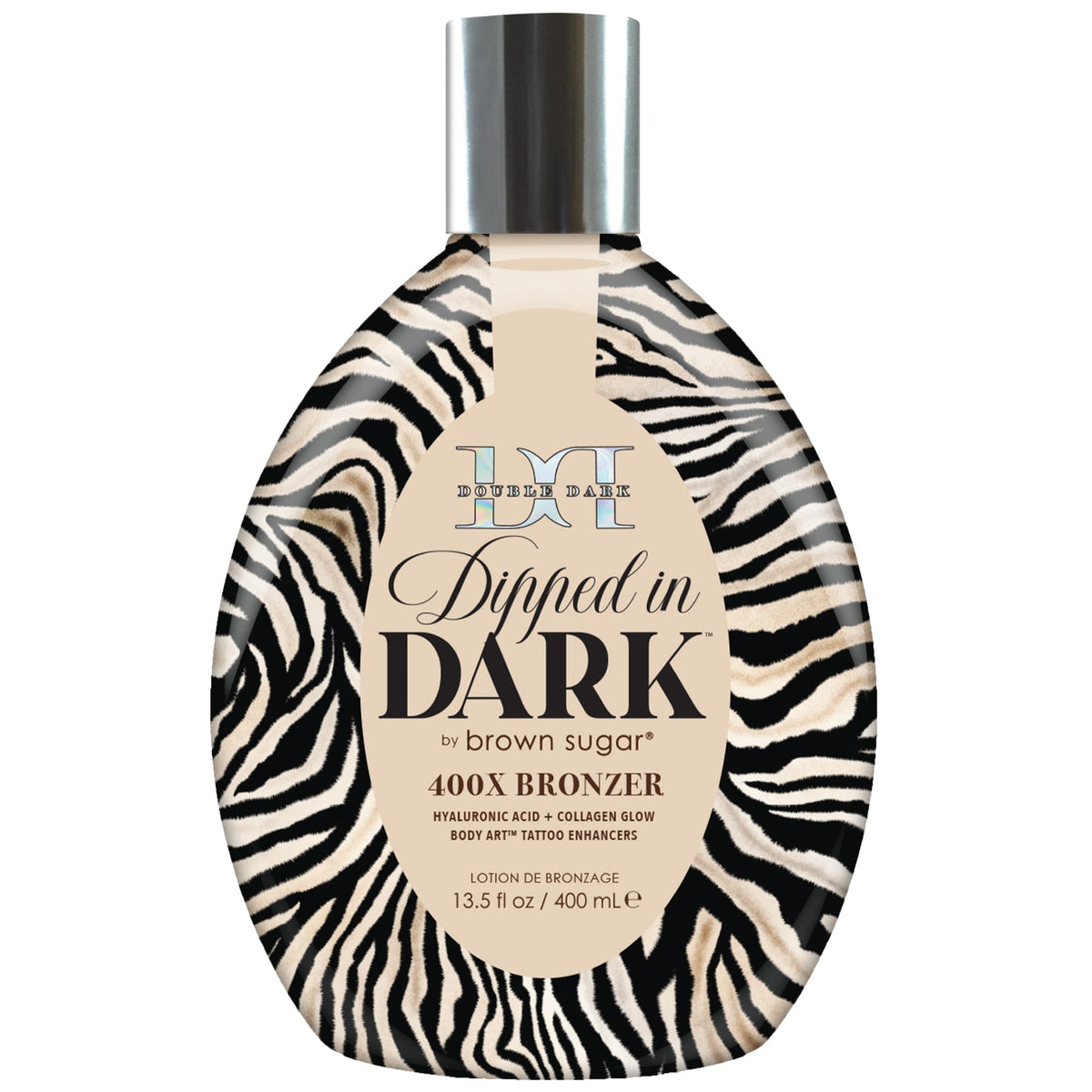 Brown Sugar front packaging showing bottle and brand for intense bronzing