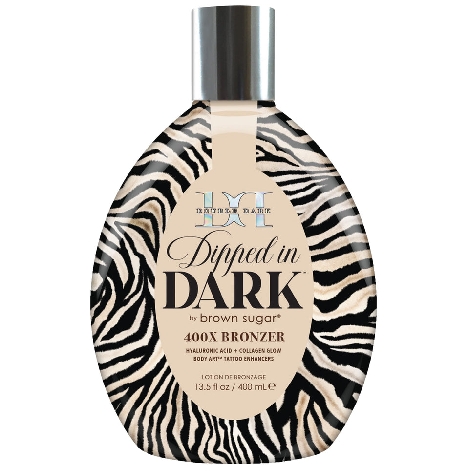 Brown Sugar front packaging showing bottle and brand for intense bronzing
