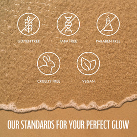 Brown Sugar in a tanning studio setting showing lifestyle use and confident deep tan outcome