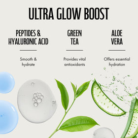 Brown Sugar ingredients label close-up listing peptides hyaluronic acid green tea