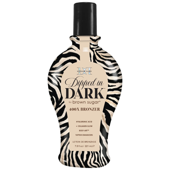 Brown Sugar front packaging showcasing bronzing lotion and benefits