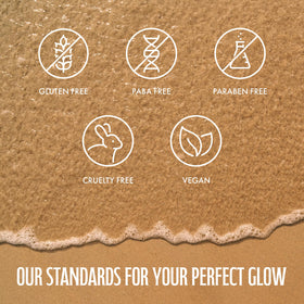 Brown Sugar in a beach bag lifestyle shot suggesting tropical scent and travel convenience