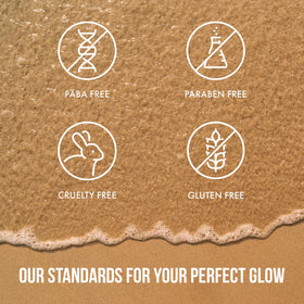 Brown Sugar applied on forearm showing glow — enhances tan and smooths skin