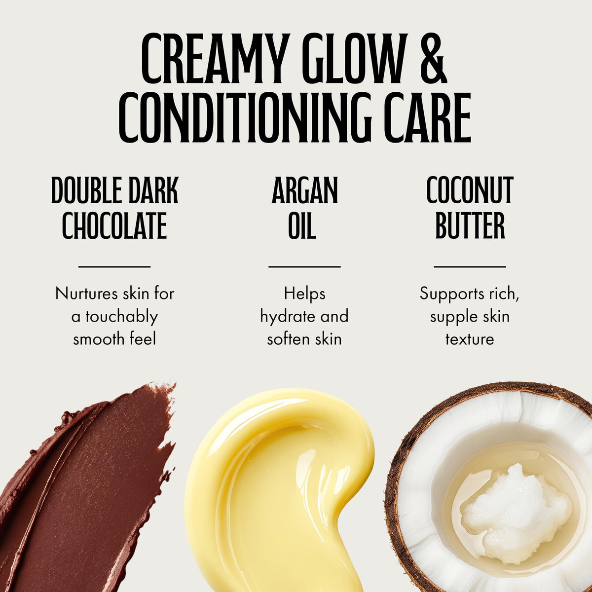 Brown Sugar with argan oil and coconut butter ingredients — nourishing conditioning