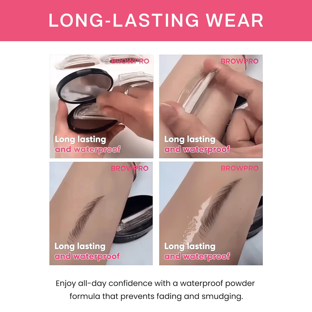 BrowPro Simone product label and light brown shade for easy color match