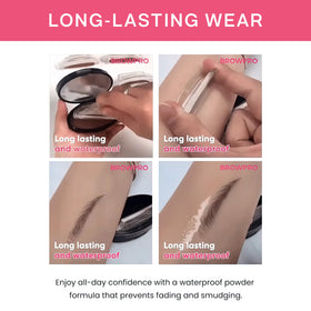 BrowPro Simone product label and light brown shade for easy color match