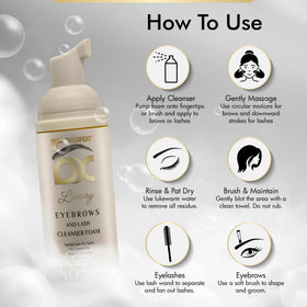 Brows Xpert 60ml bottle next to a credit card to show compact, travelable size