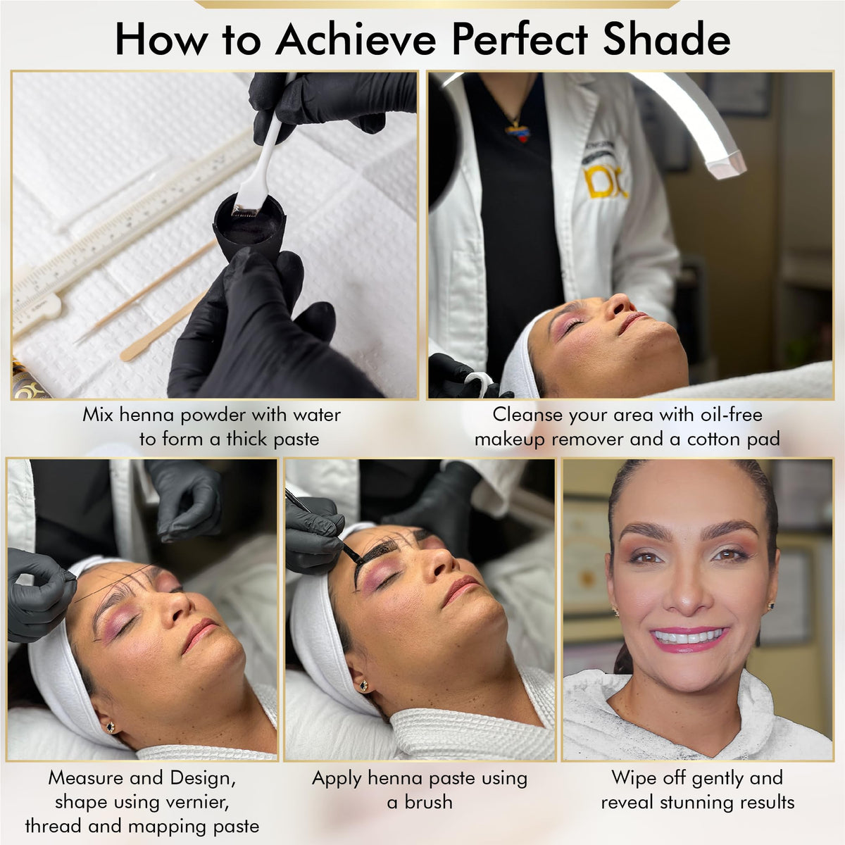 Brows Xpert application in progress demonstrating accurate, feathery strokes