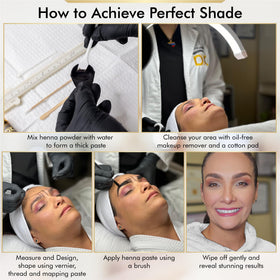 Brows Xpert application in progress demonstrating accurate, feathery strokes