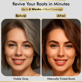 Brows Xpert before and after comparison showing natural-looking brow shading