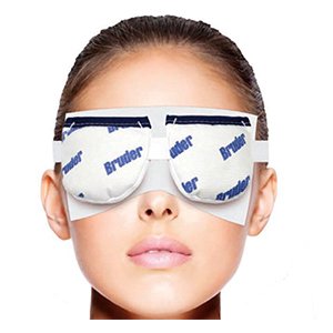 Bruder sheet being used on eyelid demonstrating gentle cleansing and comfort