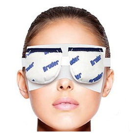 Bruder sheet being used on eyelid demonstrating gentle cleansing and comfort