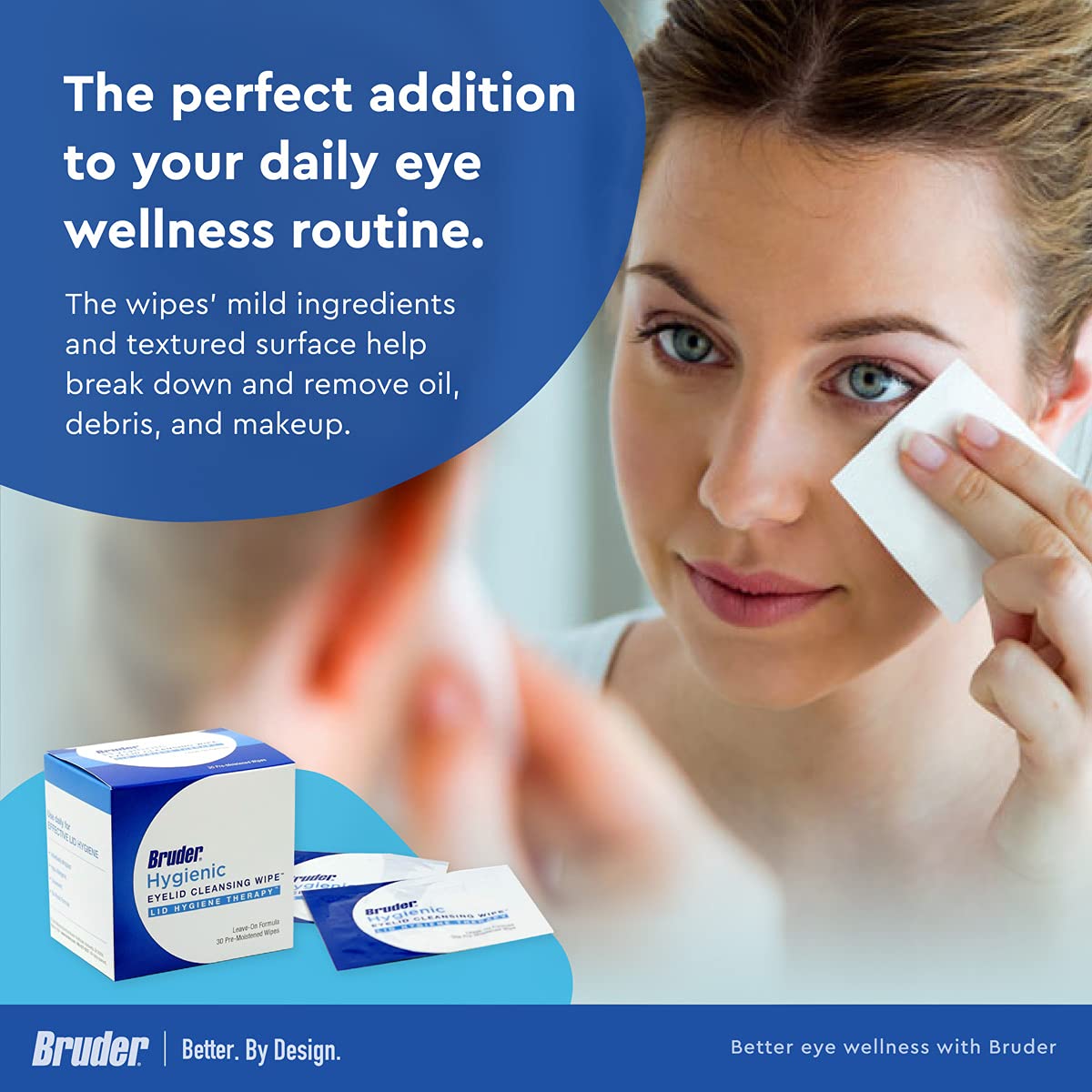 Bruder wipe next to common items showing compact size and travel convenience