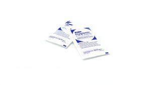 Bruder sheet held in hand for size and scale to show easy single-use convenience
