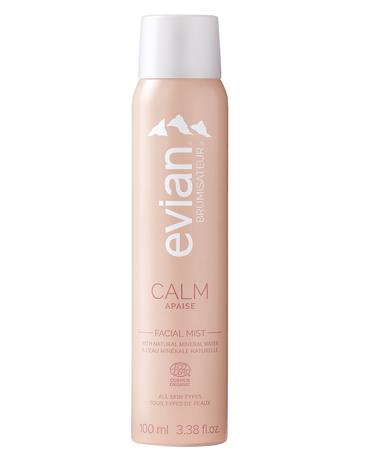 BRUMISATEUR Evian Calm front packaging showing product benefits