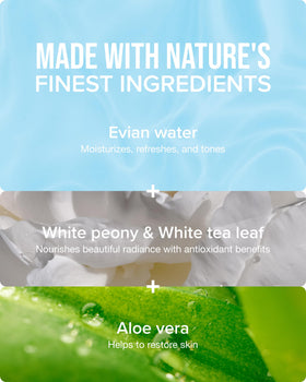 BRUMISATEUR Evian Glow texture on skin absorbing without residue for dewy finish