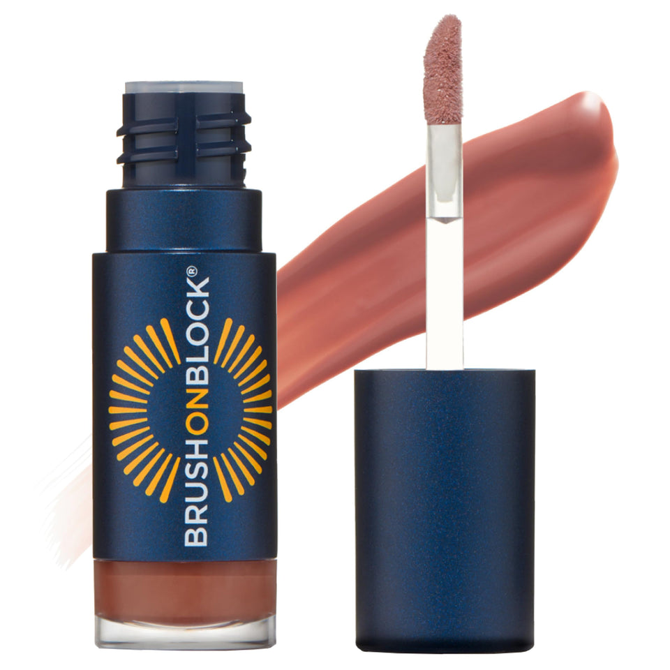 Brush On Block front packaging showing fig tint and SPF 30 protection