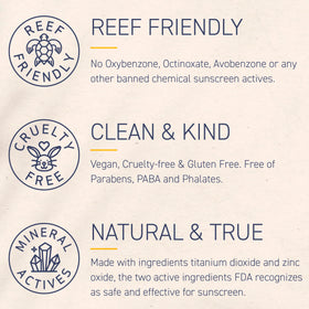 Close-up of Brush On Block ingredients label, niacinamide and vitamin C benefit