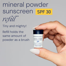 Brush On Block open reservoir close-up illustrating easy refill process