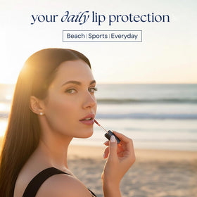 Brush On Block oil texture close-up showing glossy finish and moisturized lips
