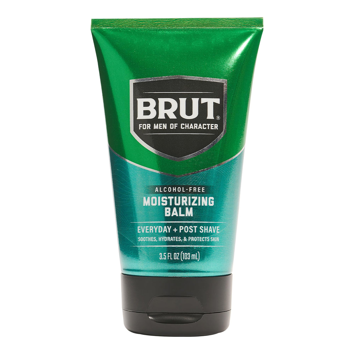 BRUT front packaging showing tube and brand benefit of quick hydration
