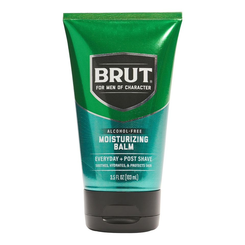 BRUT front packaging showing tube and brand benefit of quick hydration