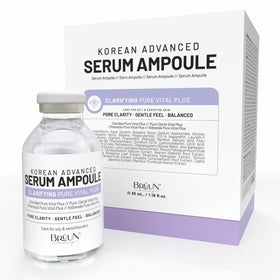 BRÜUN ampoule front packaging showing vial and label benefit clarity