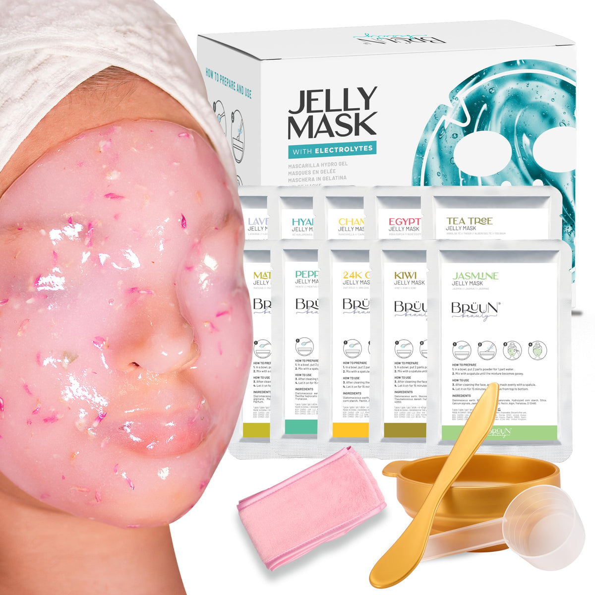 BRÜUN front packaging showing set and accessories for easy identification