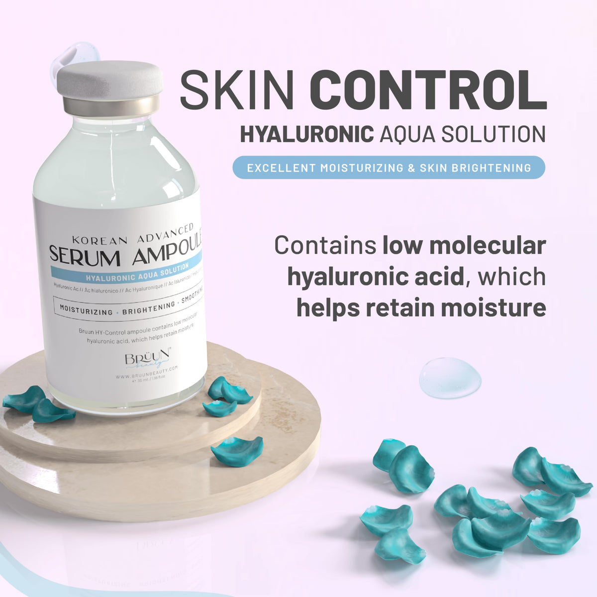 BRÜUN texture on skin demonstrating lightweight absorption and immediate hydration benefit
