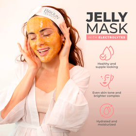 BRÜUN mask on model face illustrating full coverage and secure fit