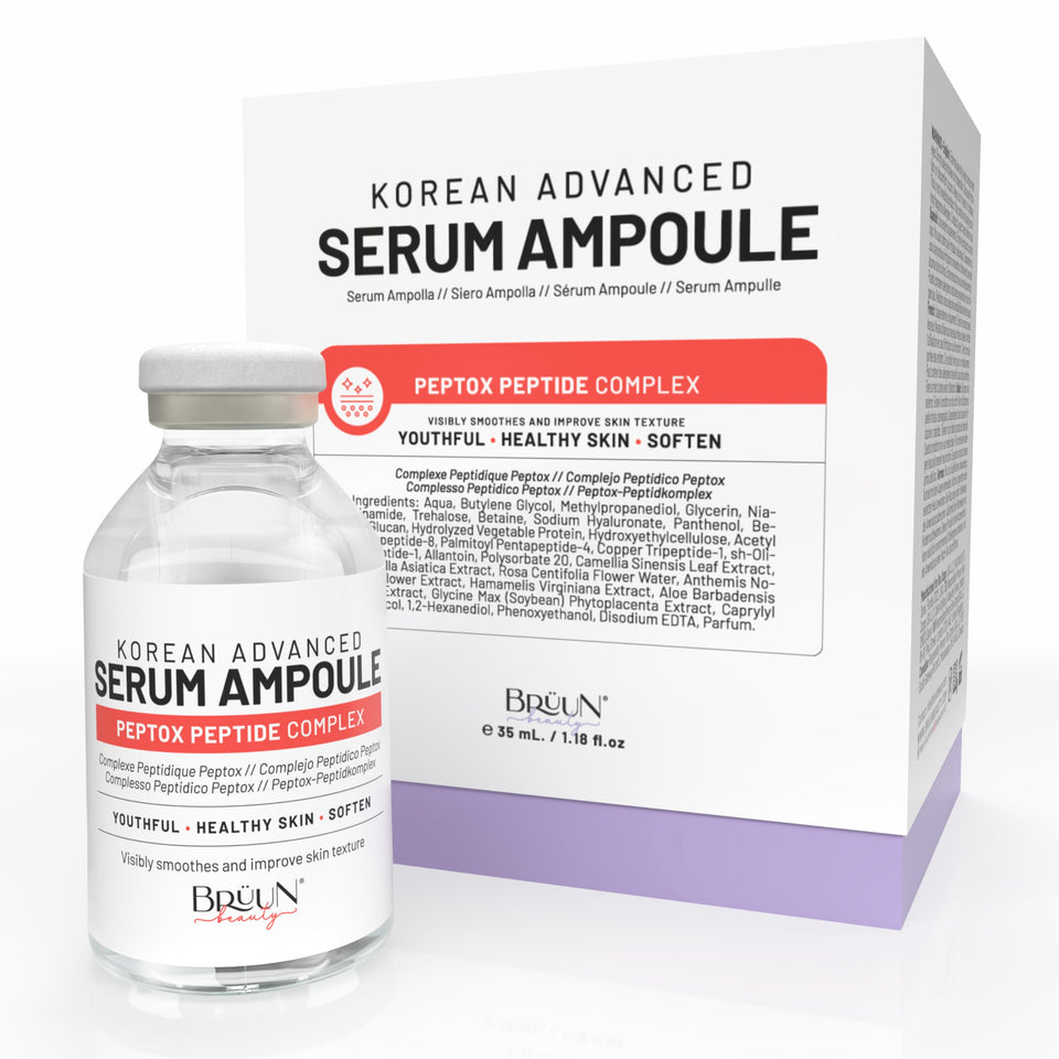 BRÜUN ampoule front packaging showing label and product benefits