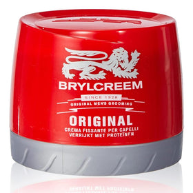 Brylcreem red tub front packaging showing twin 150ml tubs and convenience