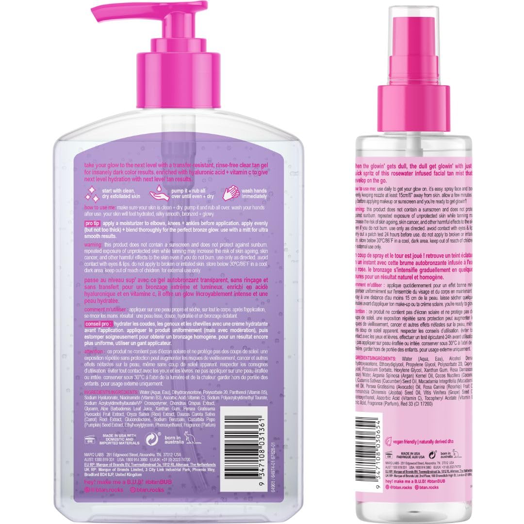 B.TAN clear body gel texture close-up illustrating smooth spreadability and fast development