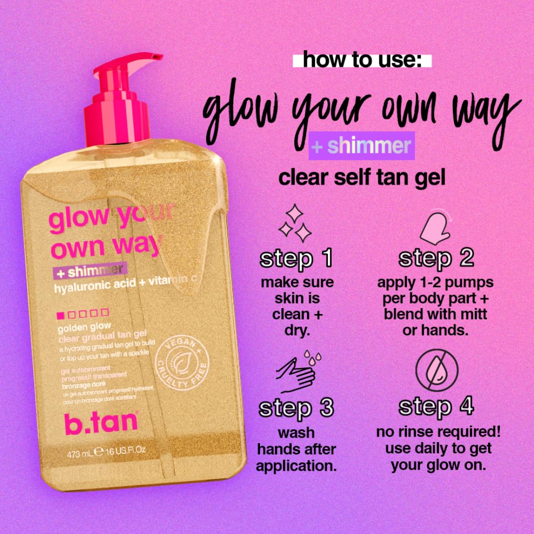 B.TAN bottle held in hand showing 16 fl oz size and travel-ready benefit