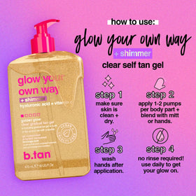 B.TAN bottle held in hand showing 16 fl oz size and travel-ready benefit