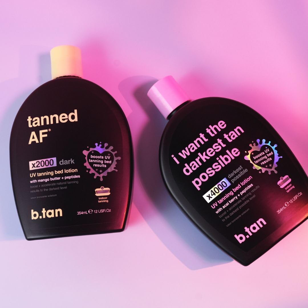 b.tan label close-up showing active ingredients and benefits