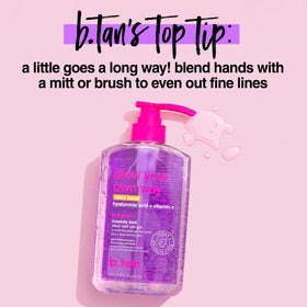 B.TAN kit on bathroom vanity portraying everyday tanning routine