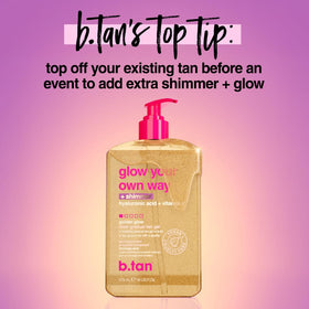 B.TAN bottle on bathroom shelf suggesting daily routine convenience