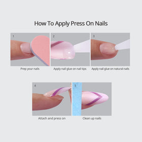 BTArtbox application demonstration showing easy glue-on step for long wear