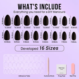 BTArtbox nail backs showing 16 sizes for custom fit and minimal trimming benefit