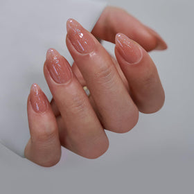 BTArtbox nails curing under LED lamp illustrating fast gel bond