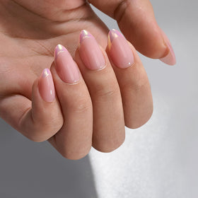 BTArtbox close-up of metallic chrome silver tip highlighting salon shine