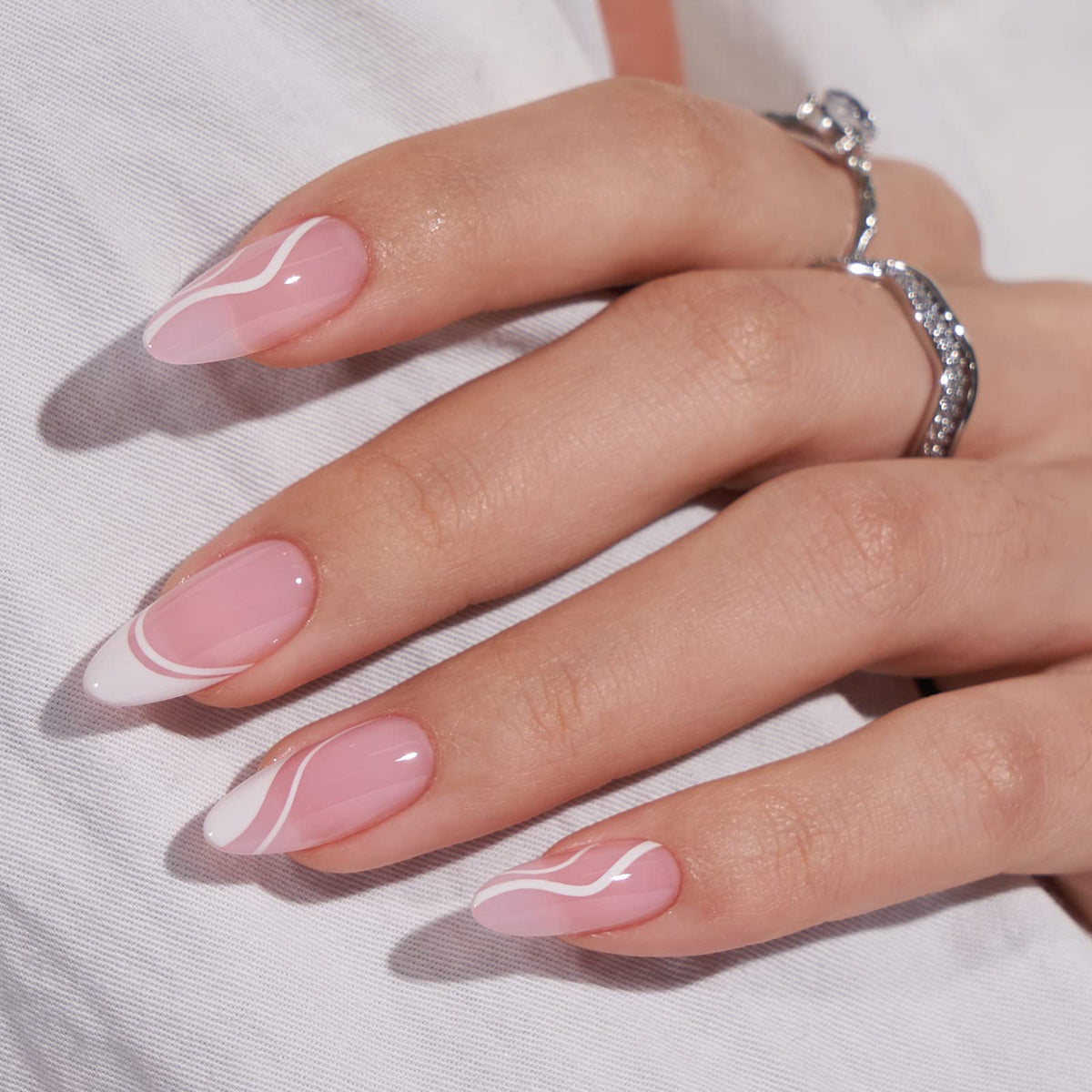 BTArtbox close-up of almond nail shape and soft gel texture for natural feel