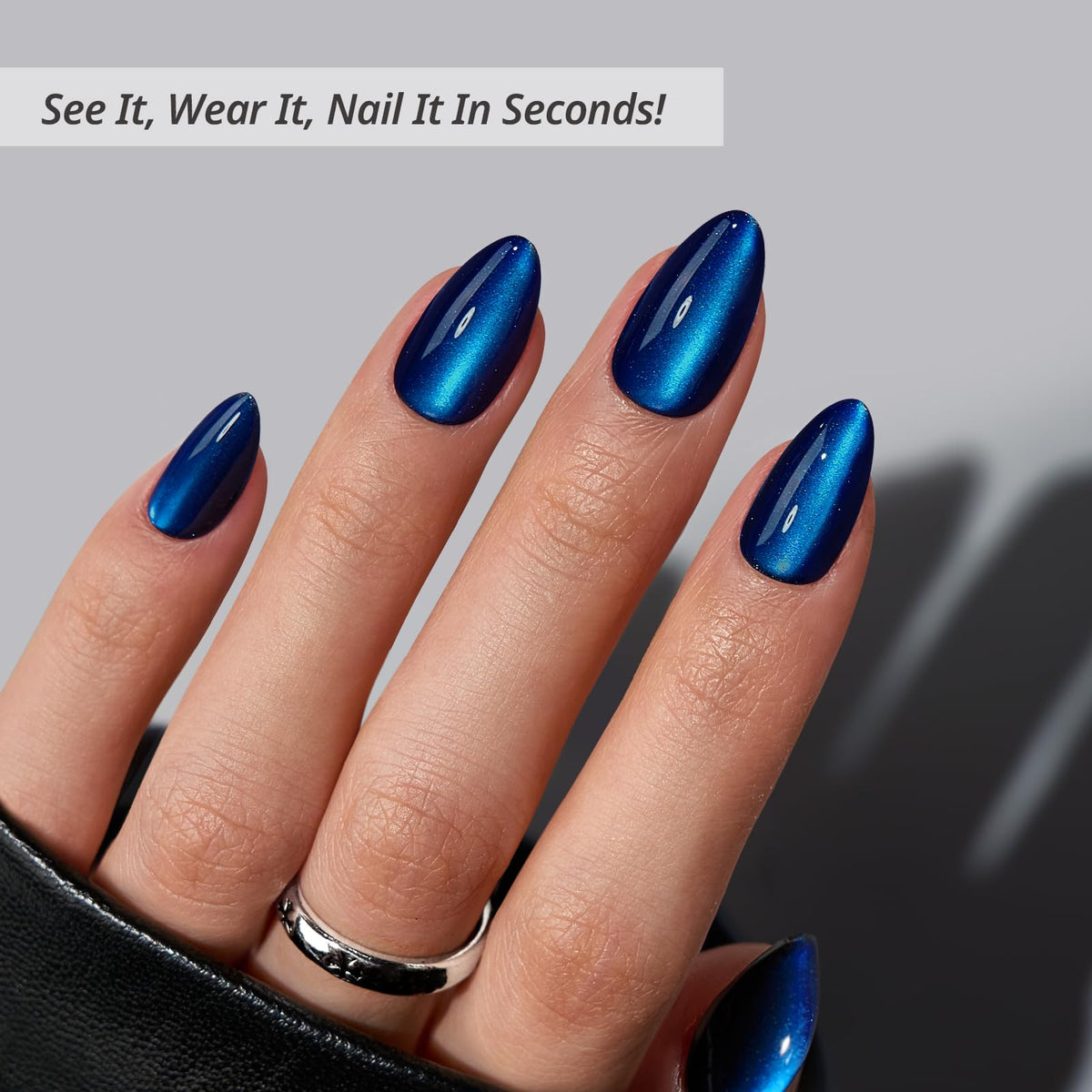 BTArtbox deep blue cat-eye close-up highlighting reflective shimmer